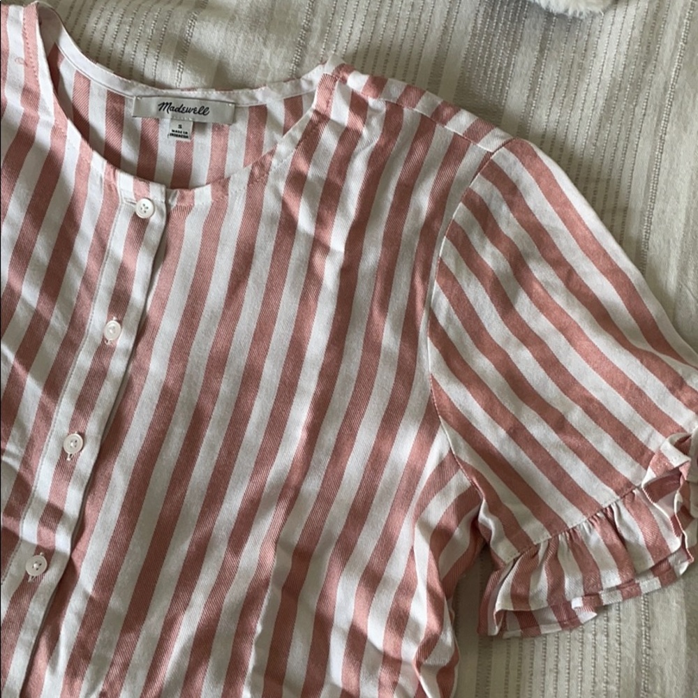 Madewell pink blouse